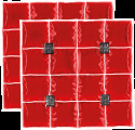 Coolpac 29˚C / 84˚F - 16 cells Red (set of 2 units)